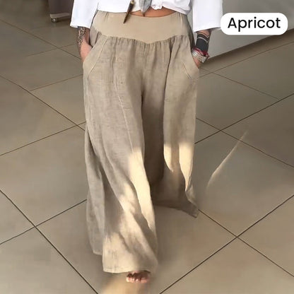 Lucy™ – Elastic Wide-Leg Trousers With Pockets