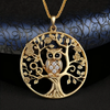Golden Owl Tree of Life Necklace
