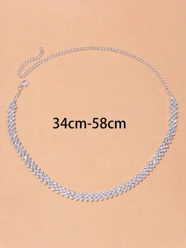 Elegant Rhinestone Collar Necklace