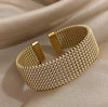 Elegant Braided Mesh Bracelet with Open Design