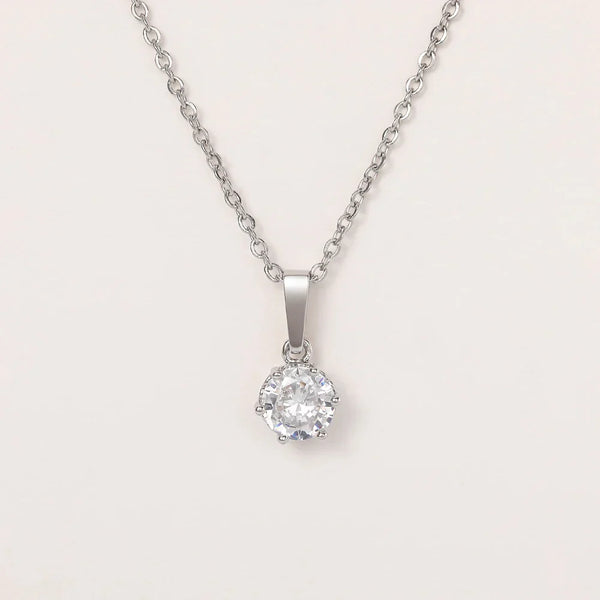 Classic Zirconia Pendant Necklace