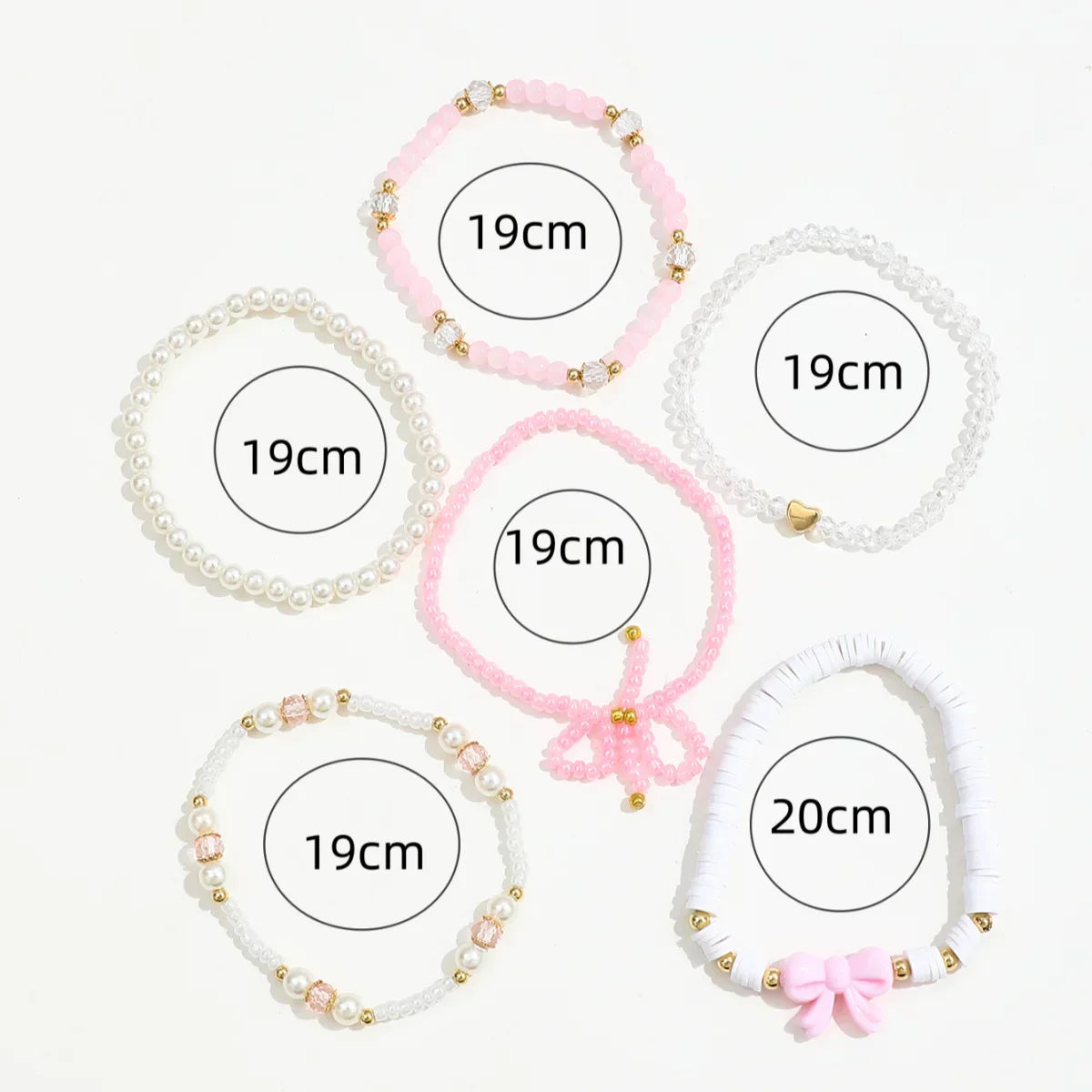 Perlen-Liebe Schleifenarmband-Set