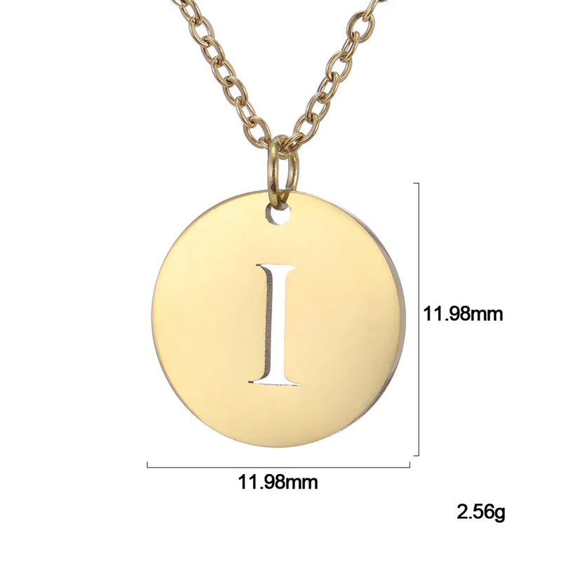 Elegant Gold Letter Pendant Necklace