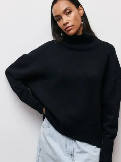 Eden - Elegant Oversized Turtleneck Knit Sweater