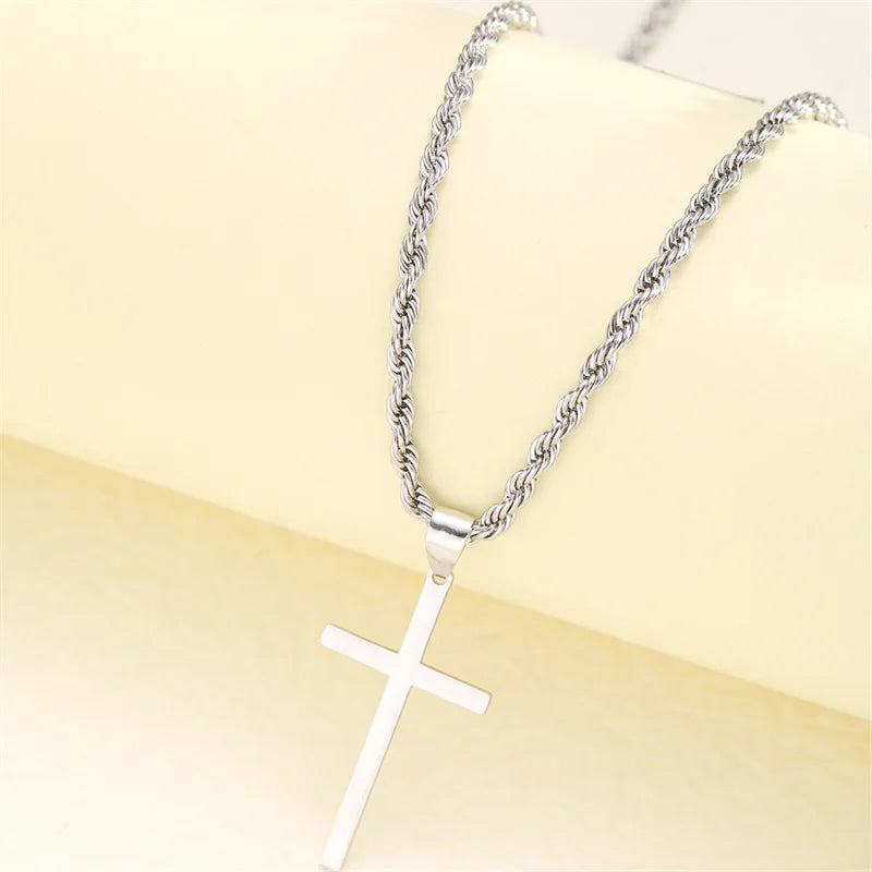 Unisex Gold Kreuz Halskette