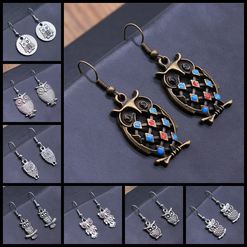 Vintage Eule Bohemian Ohrringe