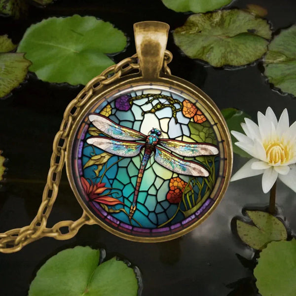 Forest Spirit Animal Glass Pendant Necklace