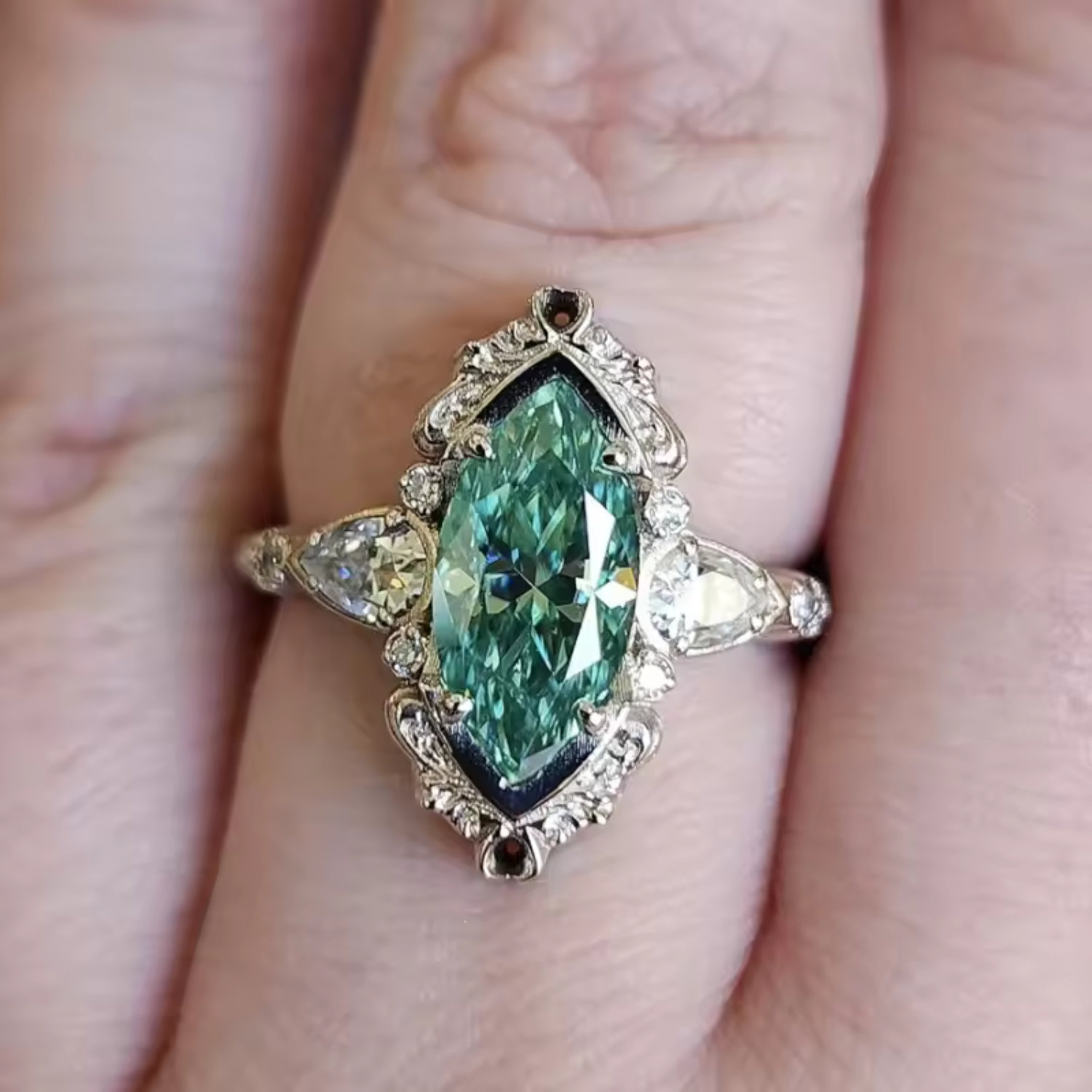 Vintage Smaragd Edelsteinring