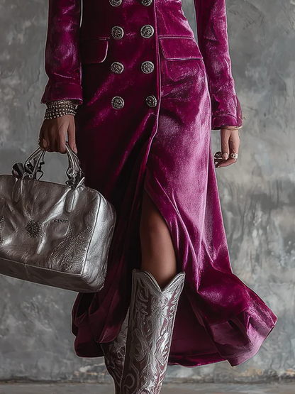 Holly™ - Velvet Blazer Maxi Dress