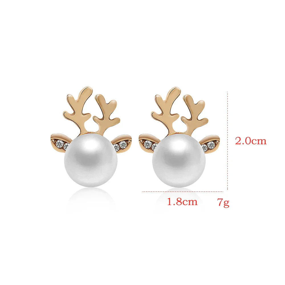 Weihnachtsrentier Perlenohrringe