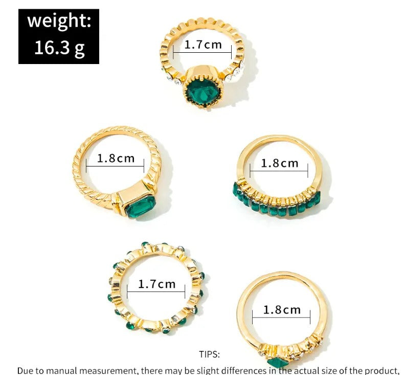 Palazzo Smaragd Ring Set