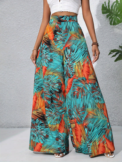 Jane™ - Bohemian Floral Chiffon Trousers
