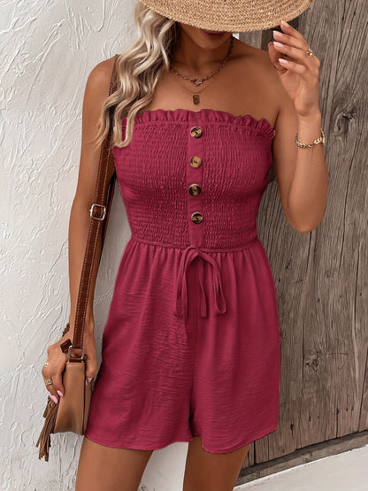 Tiana™ - Chic Strapless Romper Shorts
