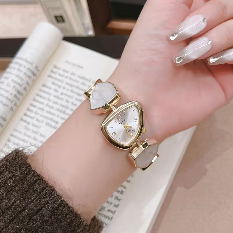 Türkisfarbenes Stein Gold Armband