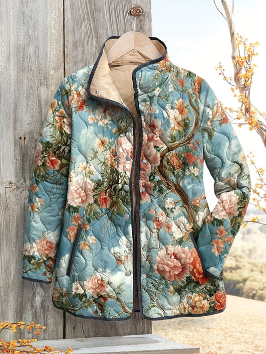 Women's Vintage Floral Garden Quilted Jacket