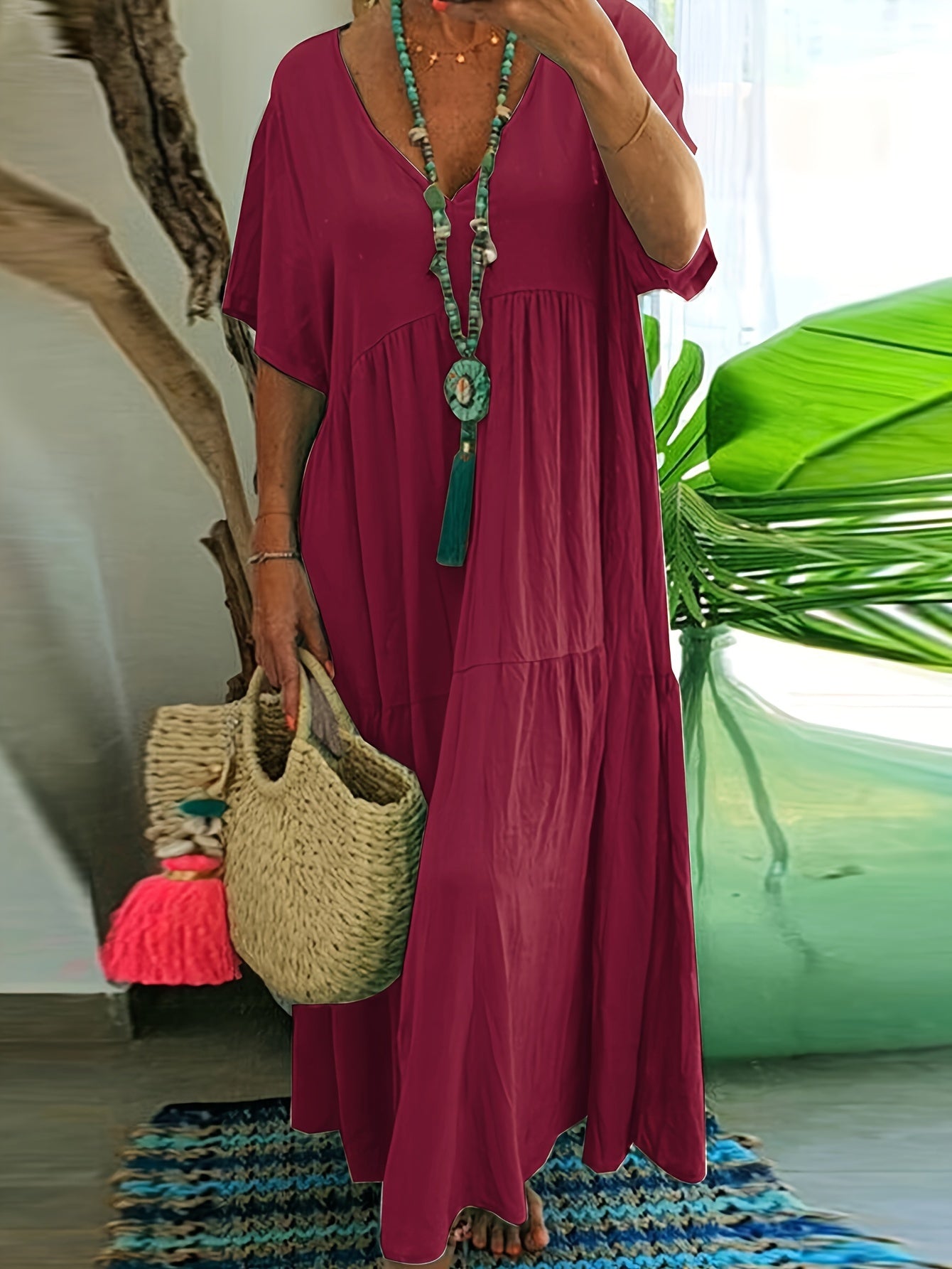 Vida™ - Casual Plus Size Maxi Dress