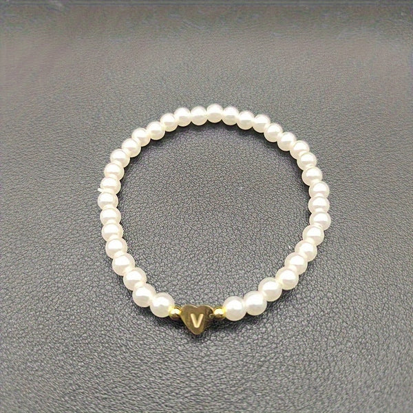 Chic A-Z Heart Initial Bracelet