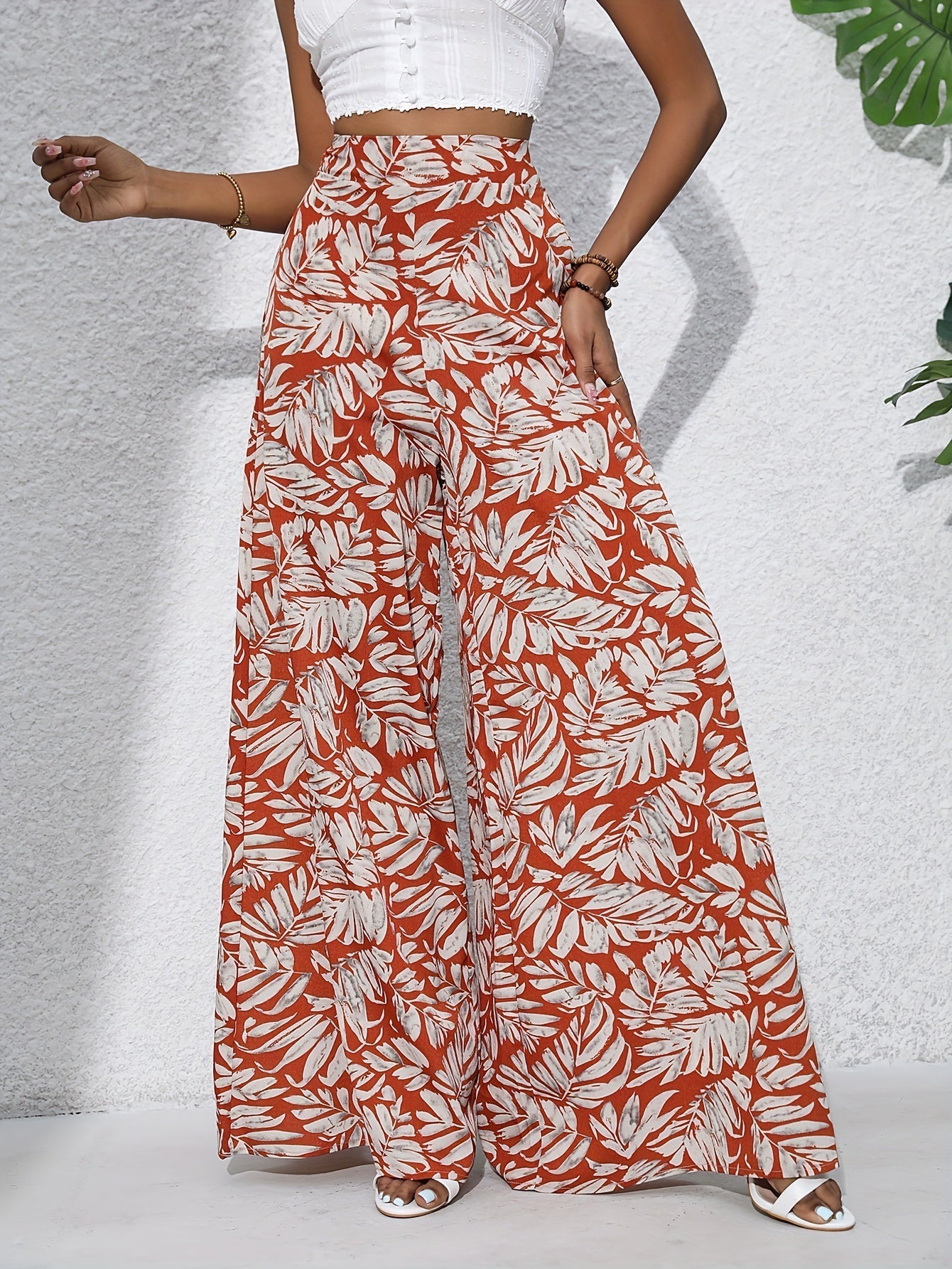 Jane™ - Bohemian Floral Chiffon Trousers
