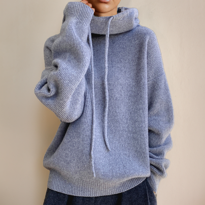 Amina - Luxe Merino Wool Hoodie Elegance