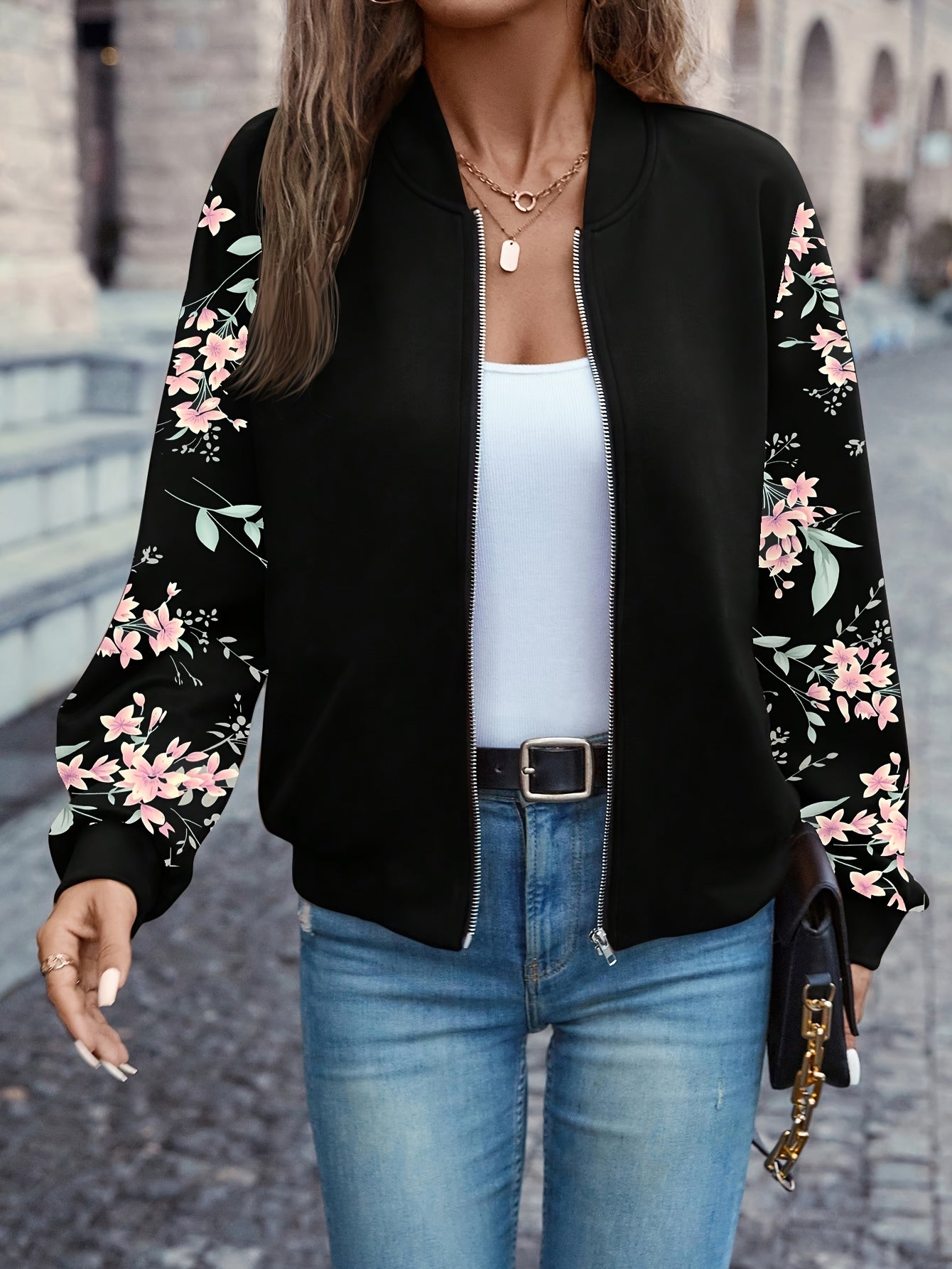 Thea™ - Trendy Floral Print Jacket