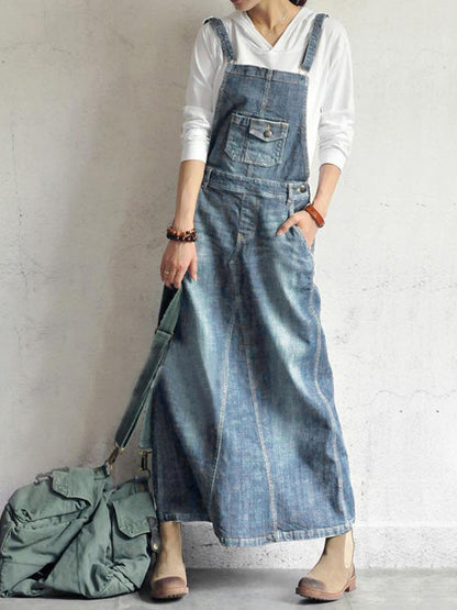 Demi™ - Casual Denim Overall Dress