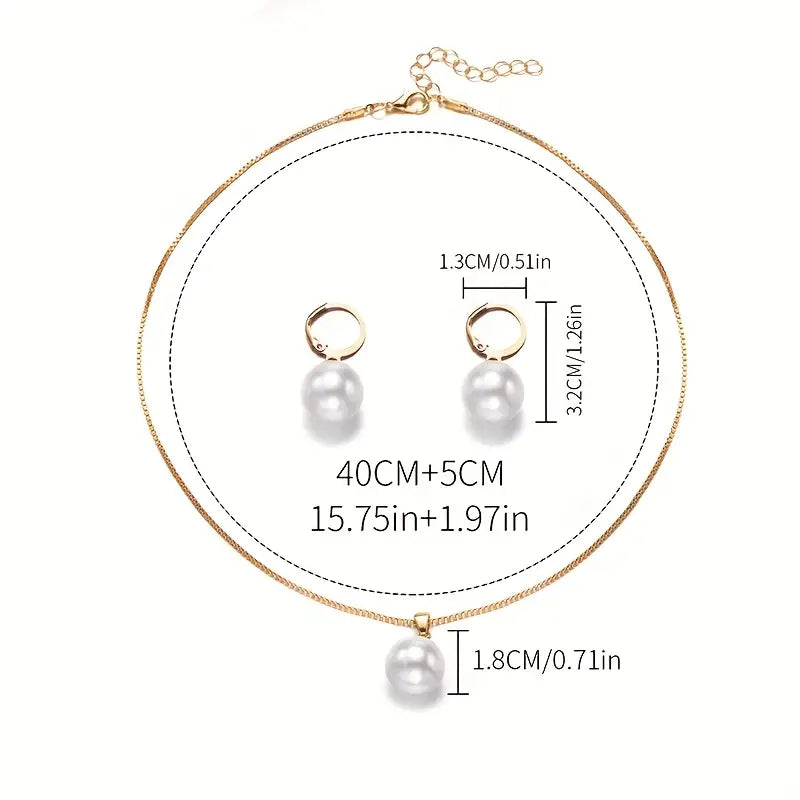 Elegantes anmutiges Perlenketten-Set