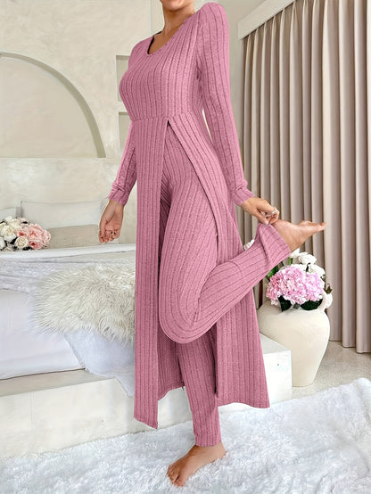 Aldea™ - Cozy Two-Piece Ribbed Lounge Set