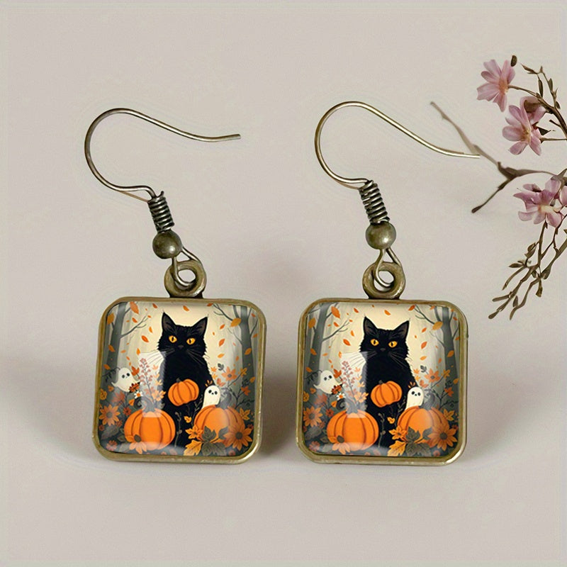 Unique Cat Autumn Earrings