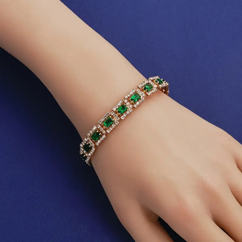 Rosewood Smaragd Glanz Armband