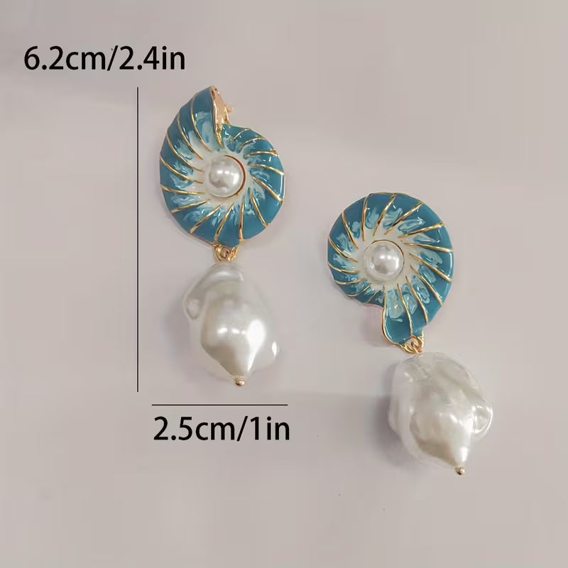 Muschelperlen Ohrringe