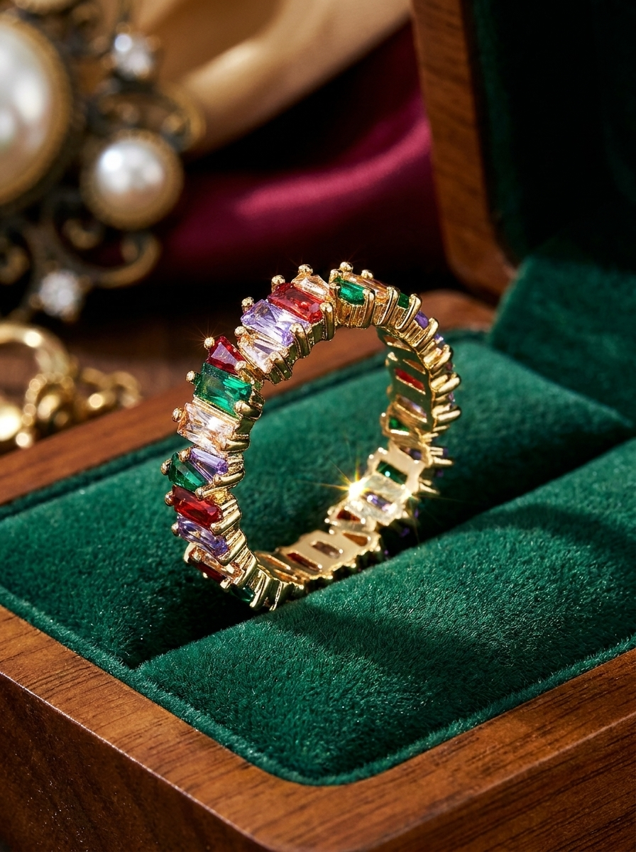 Luna - Einzigartiger Ring mit goldenen Edelsteinen
