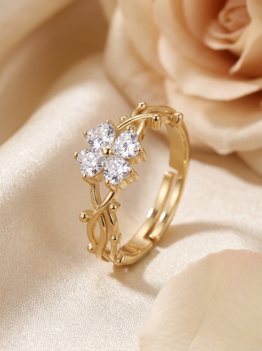Goldener Zweig Ring (verstellbar)
