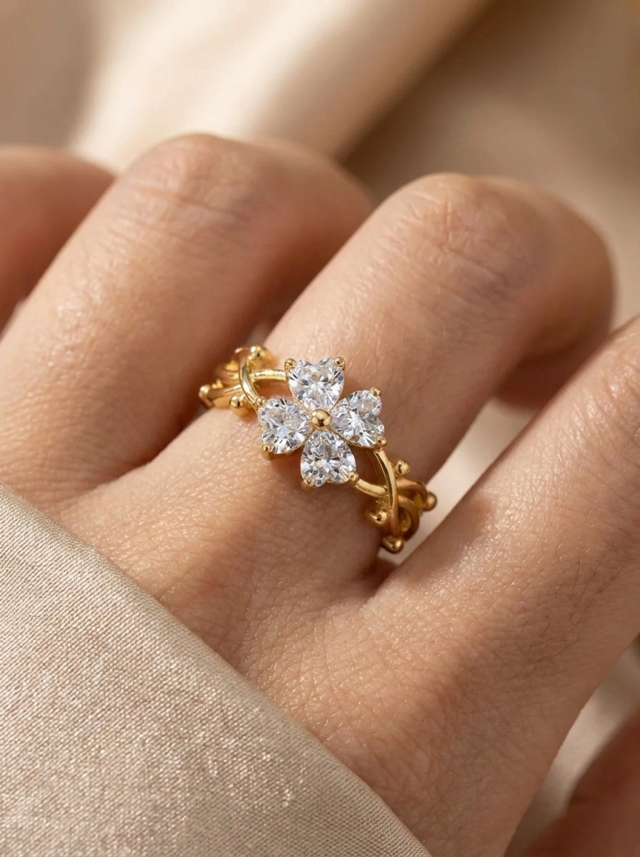 Goldener Zweig Ring (verstellbar)