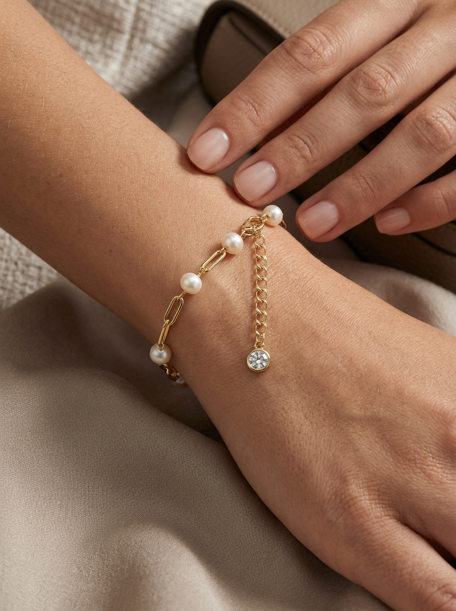 Zeitloses Perlen-Gliederarmband