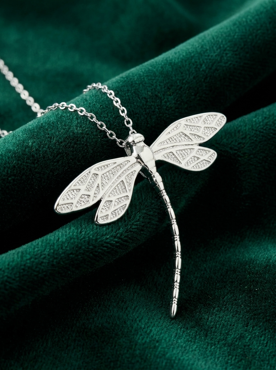 Sterling Silber Libellen Halskette – Symbol für Anmut & Transformation