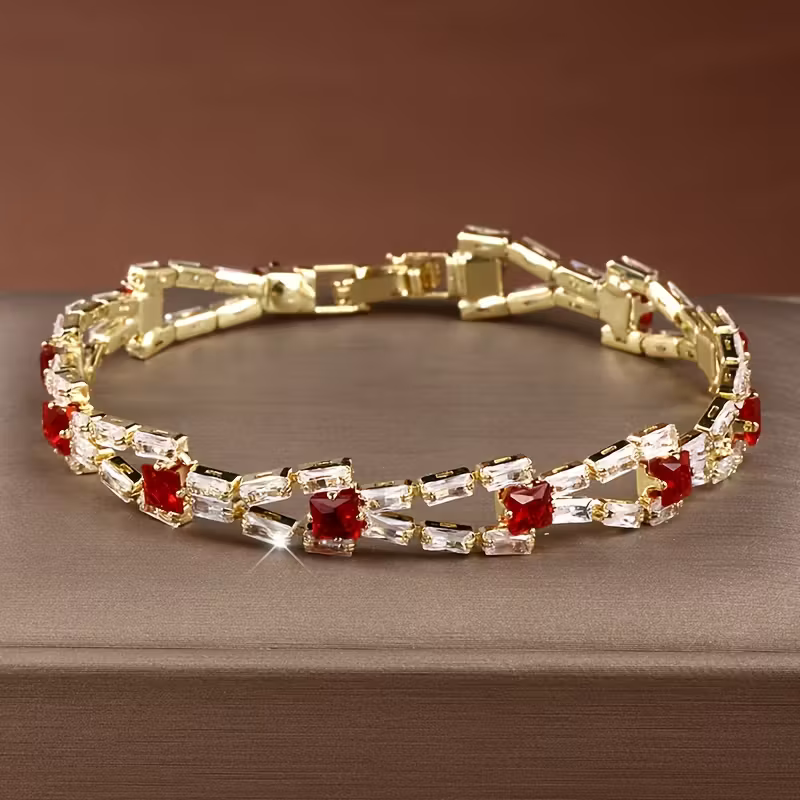 Elegantes Gold Baguette Armband