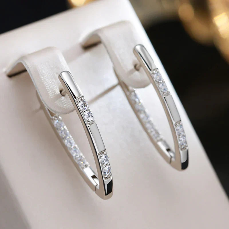 Elegante Zirkonia Gold Ohrringe