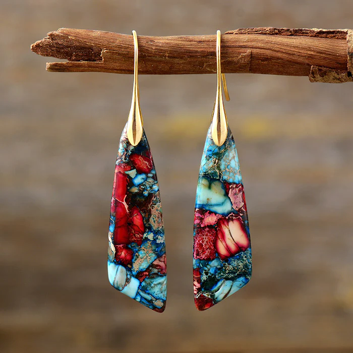 Avaia - Vintage Stone Earrings