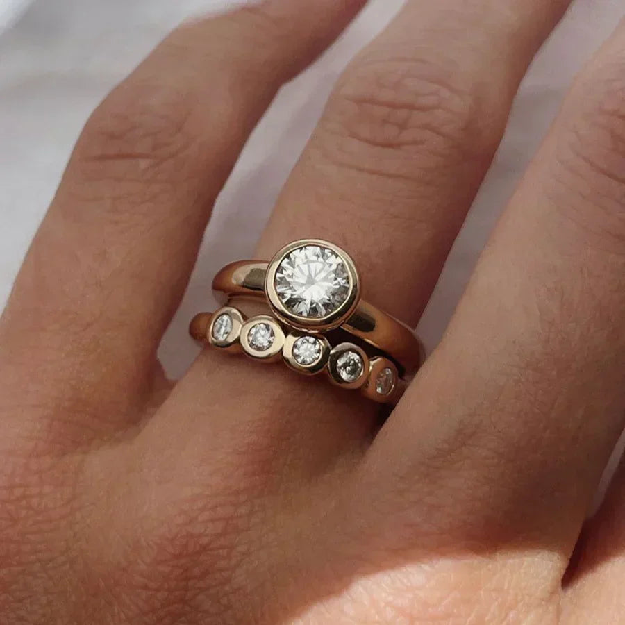 Exklusives Vintage-Diamantring-Set