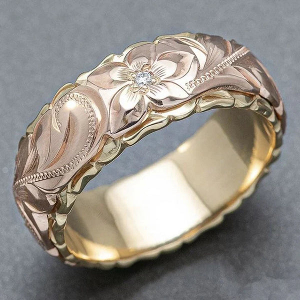 Timeless Rose Blossom Gold Ring