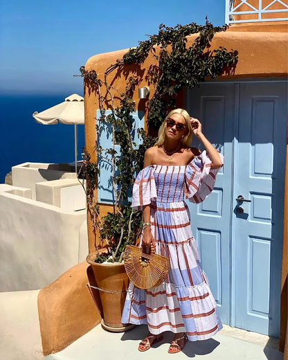 Fallon - Luxury Mexican Floral Print Maxi Dress