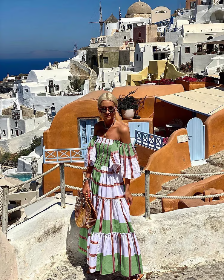 Fallon - Luxury Mexican Floral Print Maxi Dress