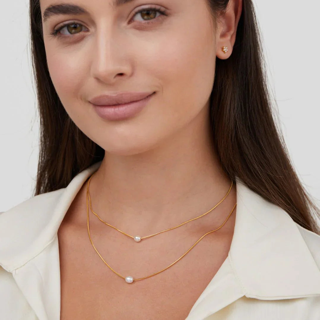 Elegante Schichtperlenkette