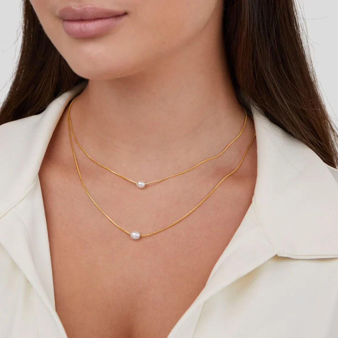 Elegante Schichtperlenkette