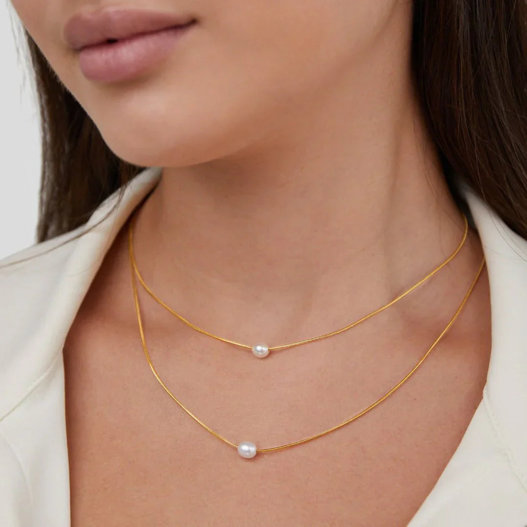 Elegante Schichtperlenkette