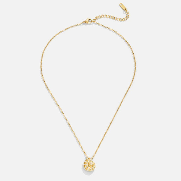 Crystal Shell Pendant Necklace