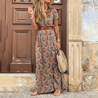 Sanne™ - Maxi Ibiza Dress - Including Belt