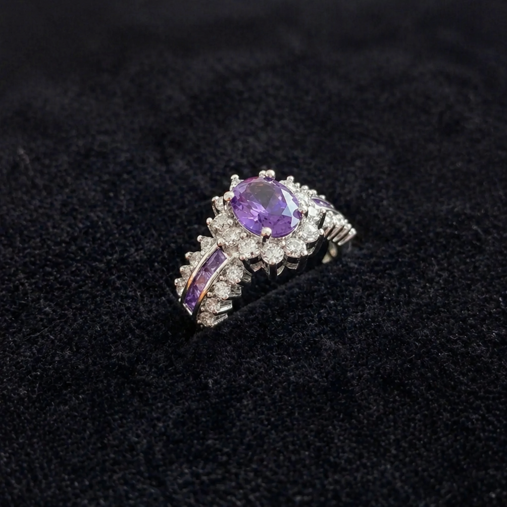 Eleganter Amethyst Goldring