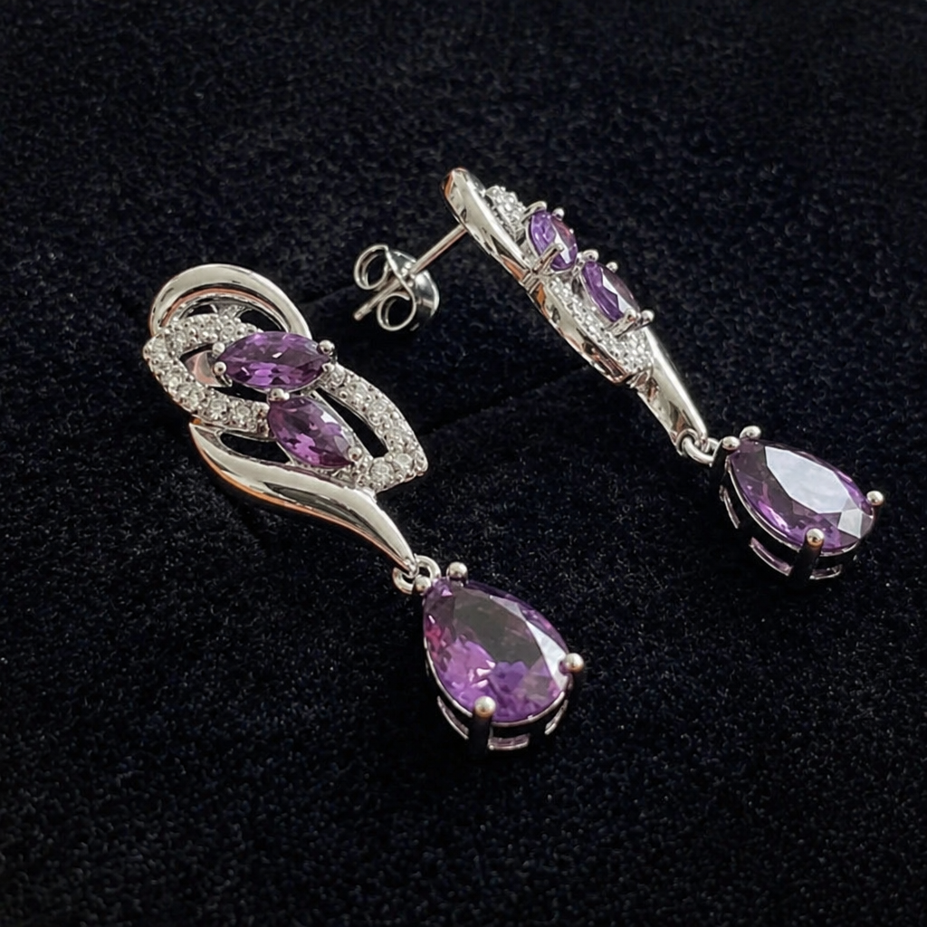 Elegante Amethyst-Ohrringe