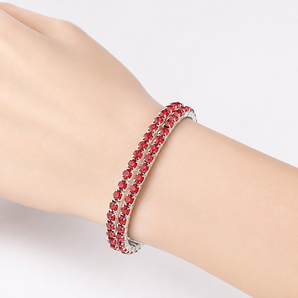 Elegantes Kristall-Armband aus Weißgold